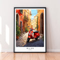 Milan Art Travel Print Milan Italy Poster Wall Art Gift Unframed Print