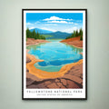 Yellowstone Wyoming Illustration Print Yellowstone Wyoming Travel Poster Gift Unframed Print