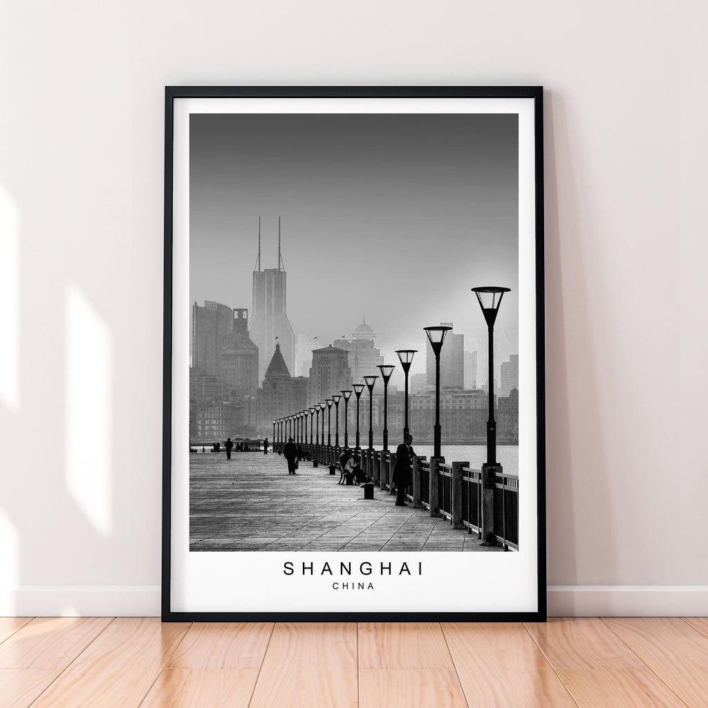 Shanghai Print Poster China City Print Minimalist Home Shanghai Poster Wall Décor