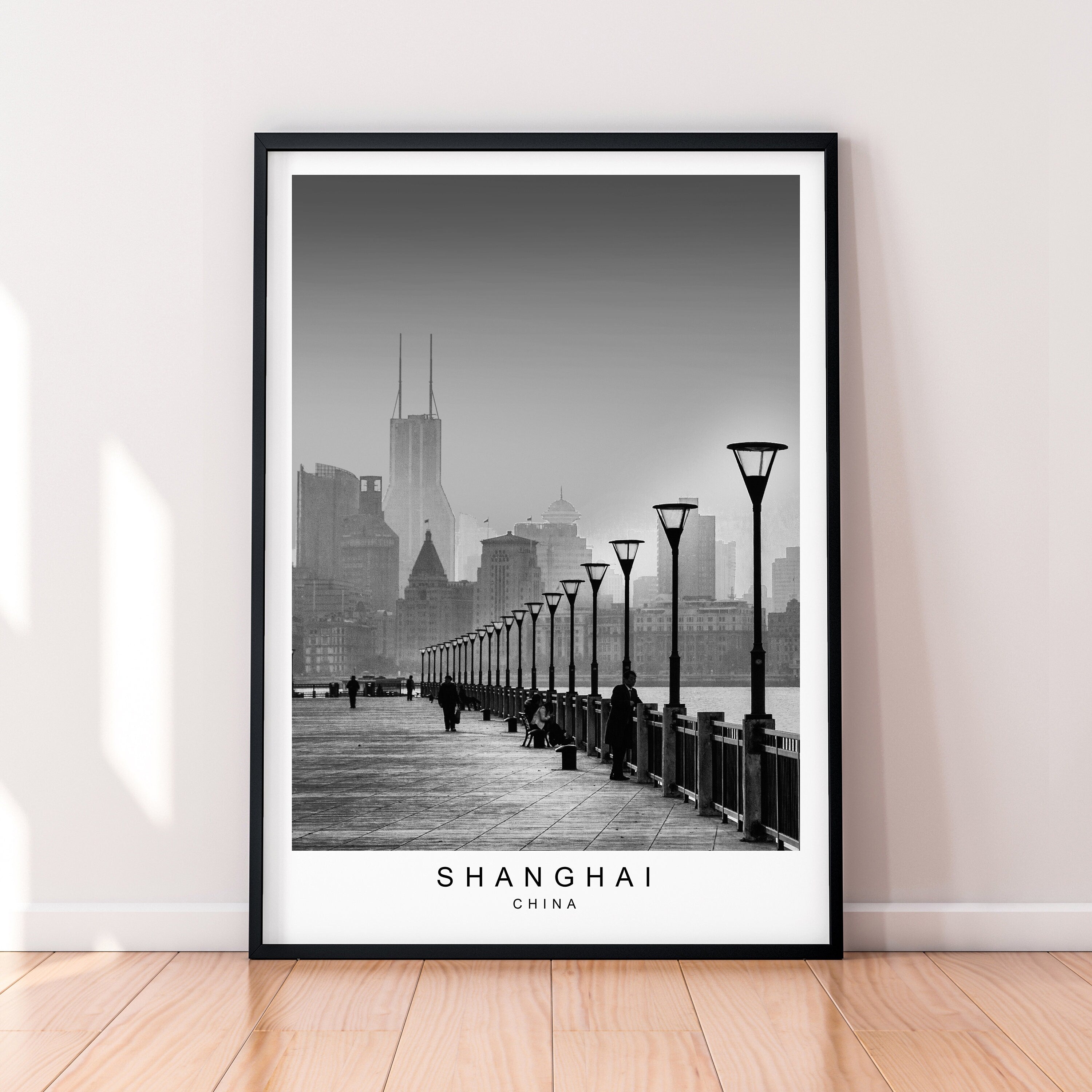 Shanghai Print Poster China City Print Minimalist Home Shanghai Poster Wall Décor