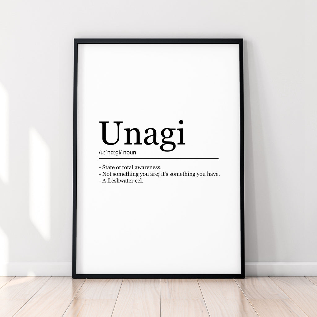 Unagi Print Unagi Definition Poster Wall Art Minimalist Print