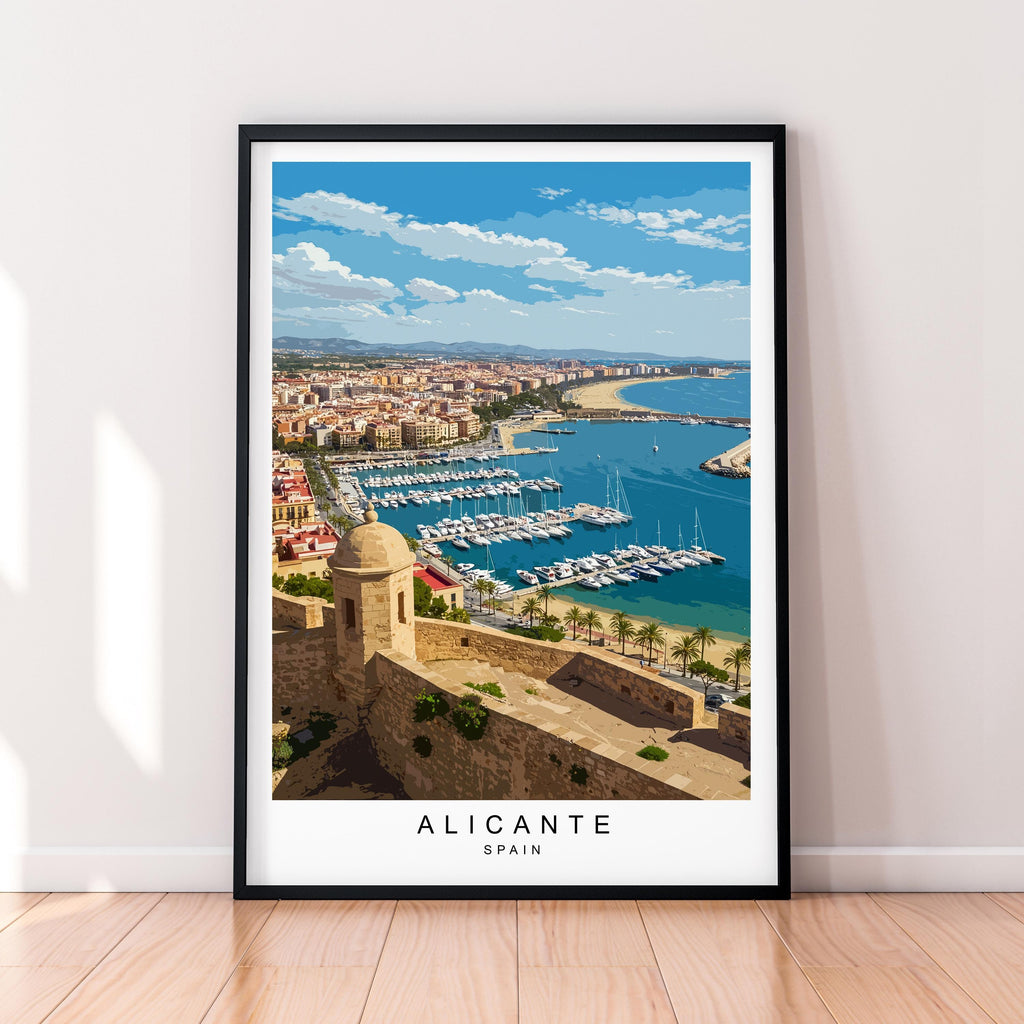 Alicante Art Illustration Print – Unframed Spain Travel Poster Wall Art