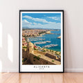 Alicante Art Illustration Print – Unframed Spain Travel Poster Wall Art