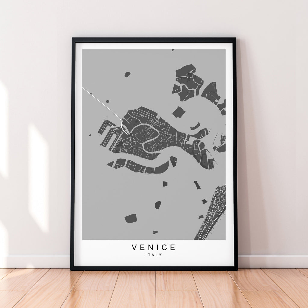 Venice Map Poster Print Travel Minimalist Home Picture Venice Italy Wall Art Poster Wall Decor