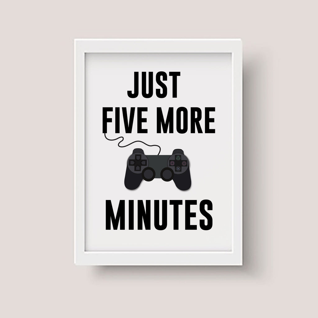 Set Of 4 Gaming Prints Posters Kids Children Play Game Room Wall Art Decoration