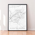 Alcala de Henares Map Print Illustration Alcala de Henares Spain Map Poster Wall Art Gift Unframed Print