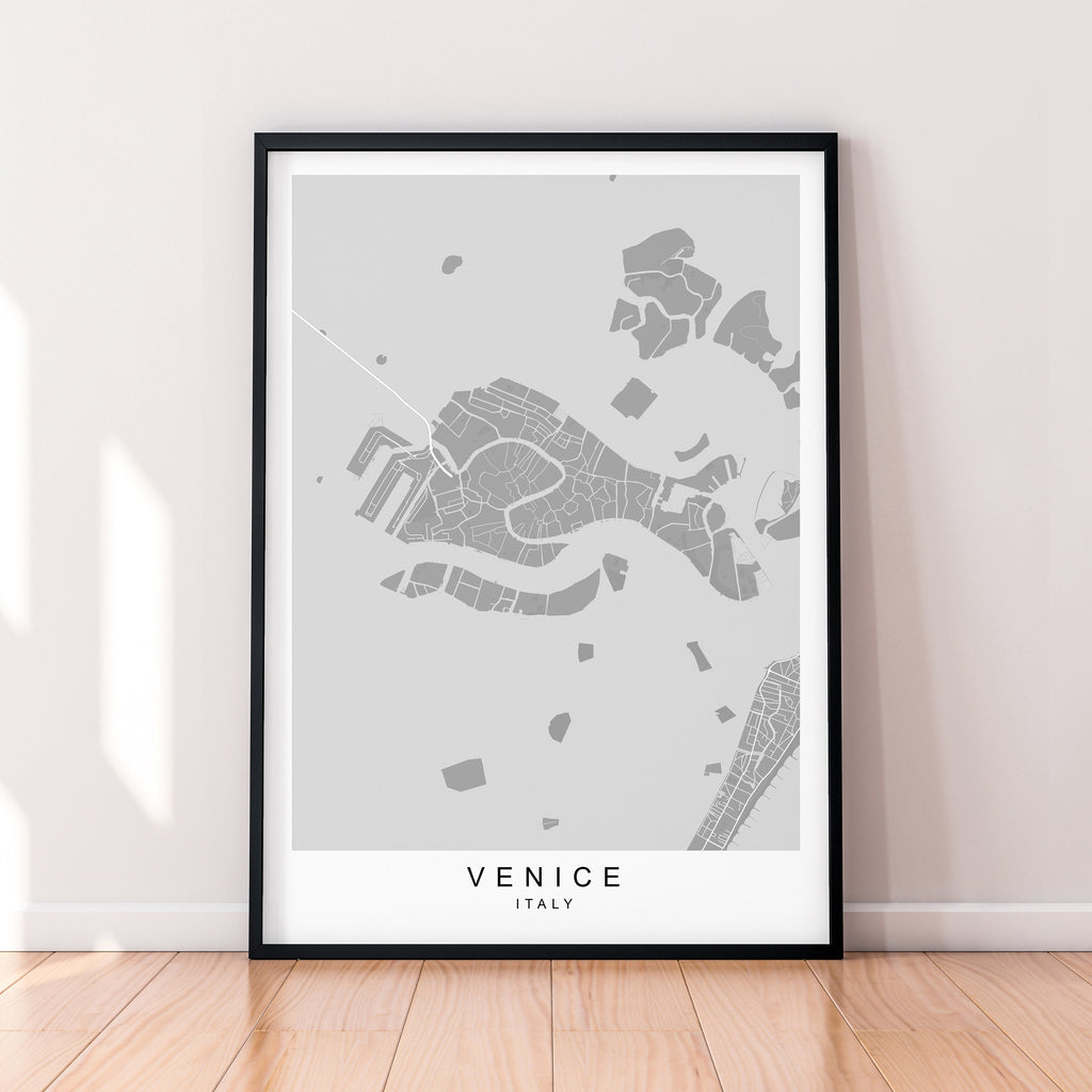 Venice Map Poster Print Travel Minimalist Home Picture Venice Italy Wall Art Poster Wall Decor