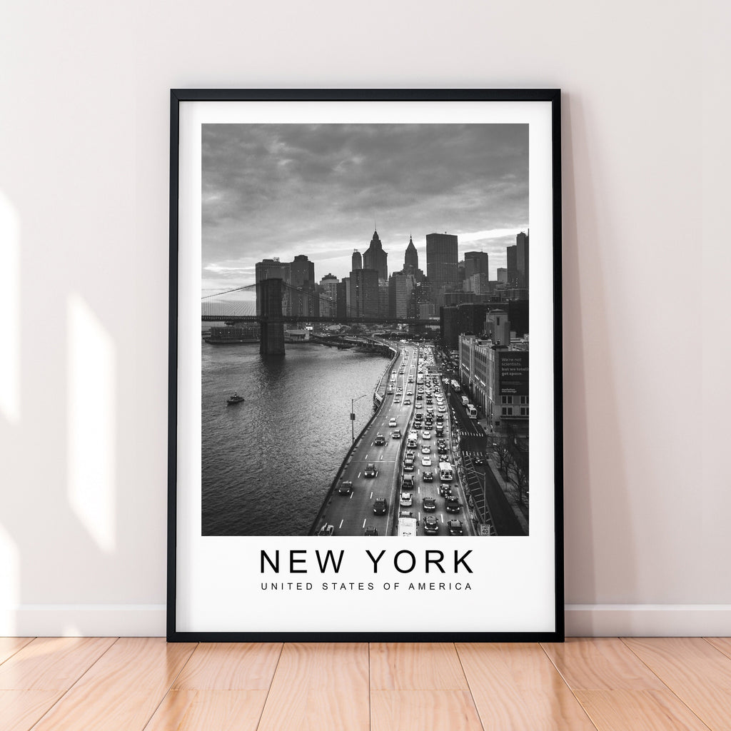 New York Print Poster NY City USA Print Minimalist Home Travel Poster Wall Decor
