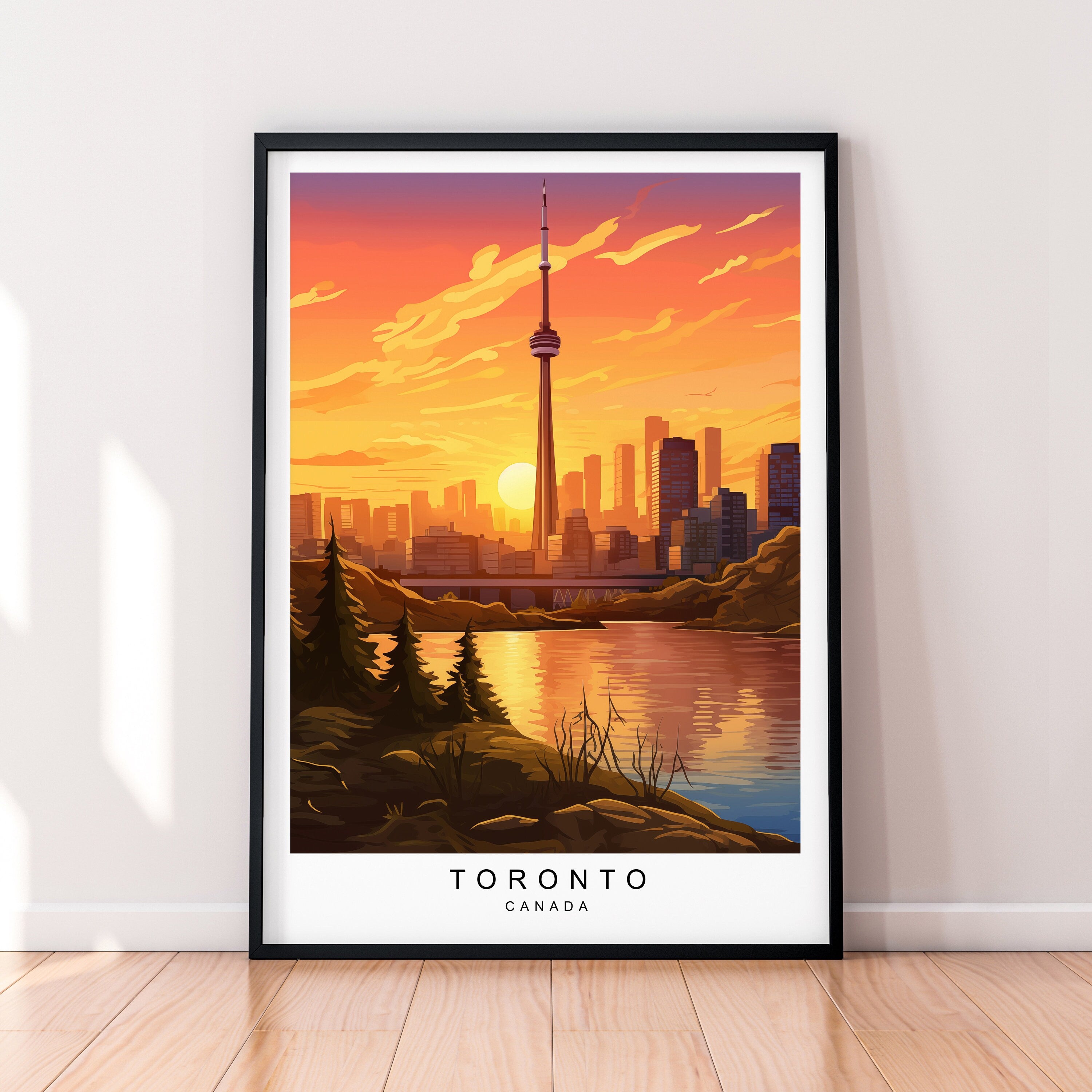 Toronto Illustration Print Toronto Canada Poster Gift Unframed Print