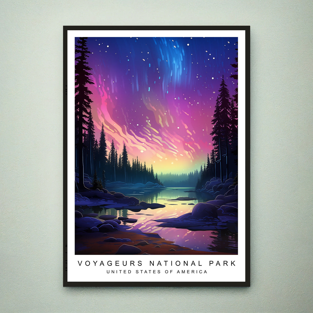 Voyageurs National Park Illustration Print Voyageurs National Park Minnesota Poster Gift Unframed Print