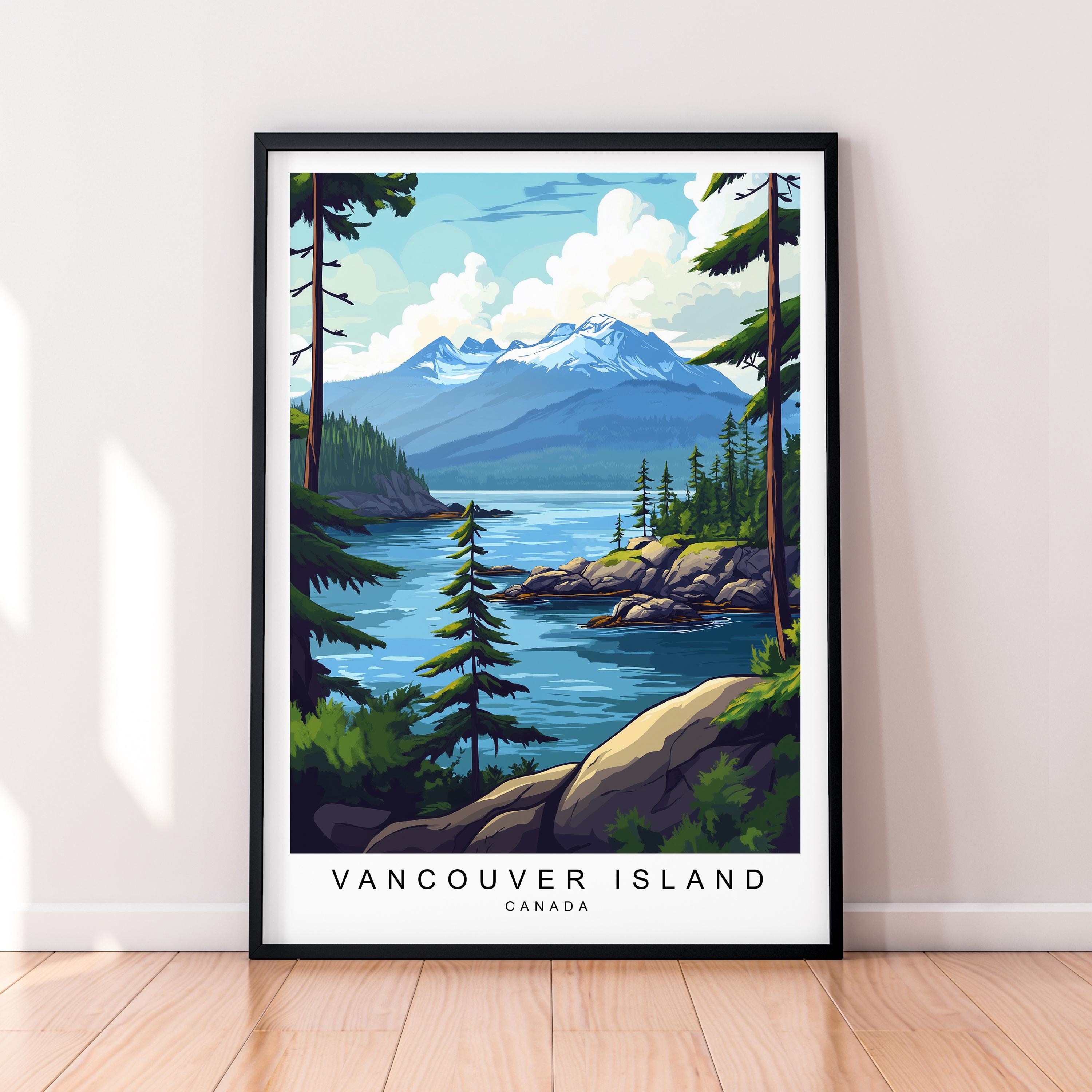 Vancouver Island Poster Print – Travel Art Wall Decor Gift