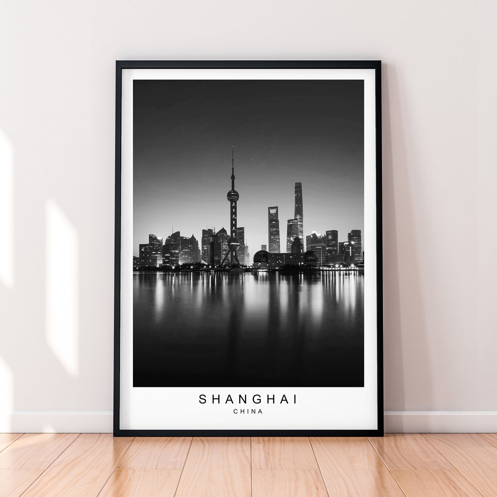 Shanghai Print Poster China City Print Minimalist Home Shanghai Poster Wall Décor
