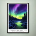 Voyageurs National Park Illustration Print Voyageurs National Park Aurora Poster Gift Unframed Print