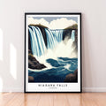 Niagara Falls Illustration Print Niagara Falls Waterfall Travel Poster Gift Unframed Print