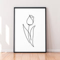 Tulip Flower Line Art Poster Wall Art Minimalist Print (TL3)