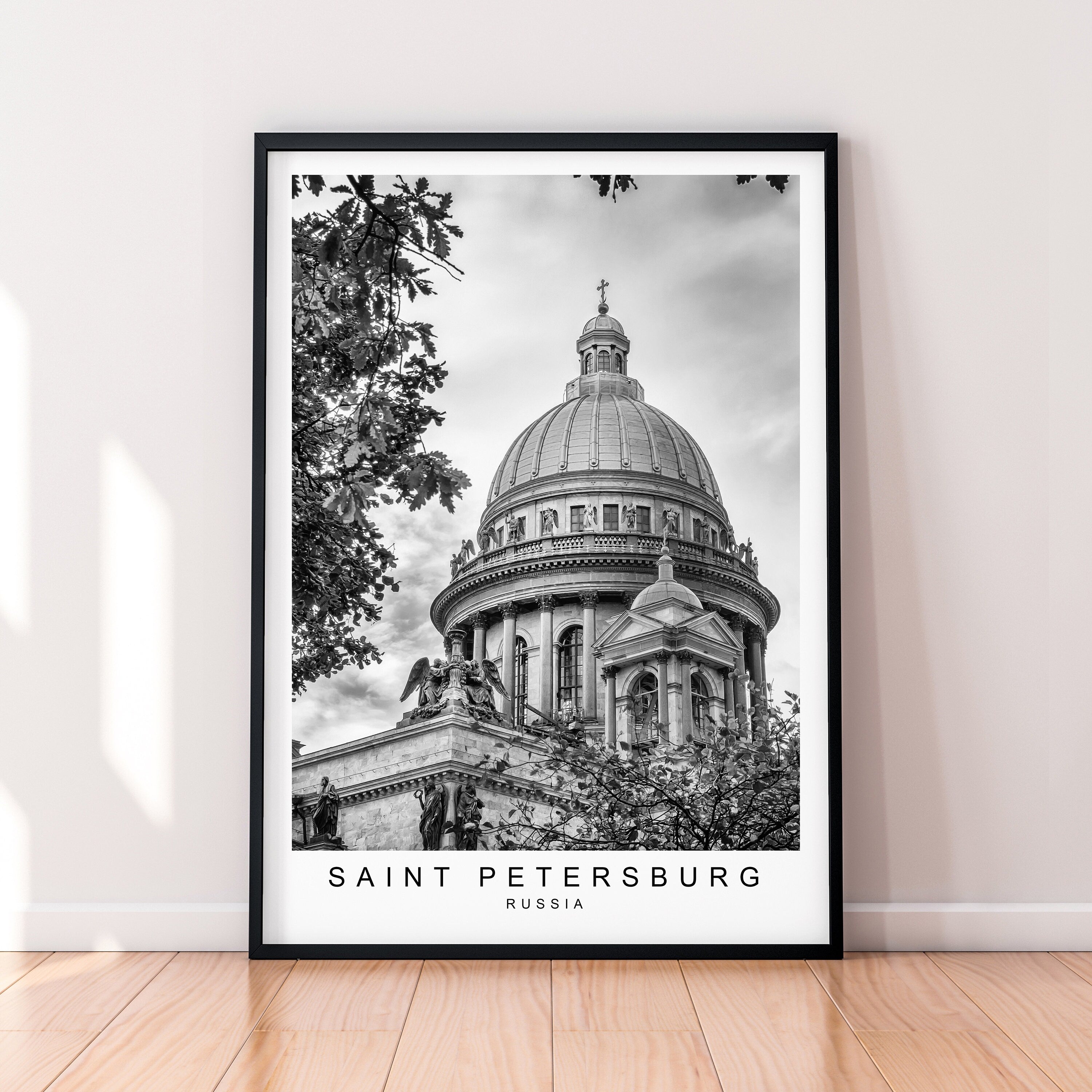 Saint Petersburg Print Poster City Print St Petersburg City River Monument Print Poster Minimalist Home Travel Poster Wall Decor