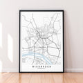 Wiesbaden City Map Germany Print Poster Minimalist Home Decor Wiesbaden Germany Map Poster Wall Art Decor