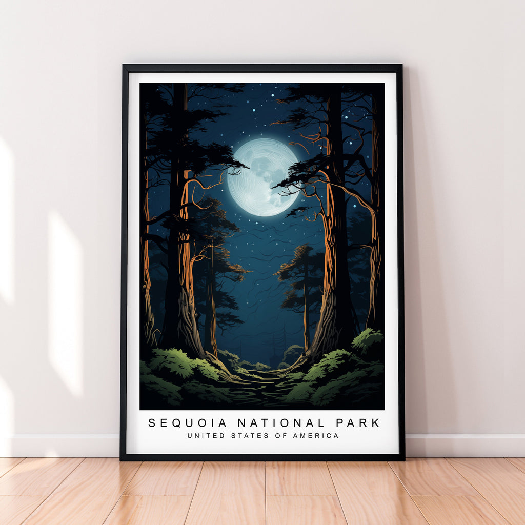 Sequoia National Park Illustration Print Sequoia National Park Poster Gift Unframed Print
