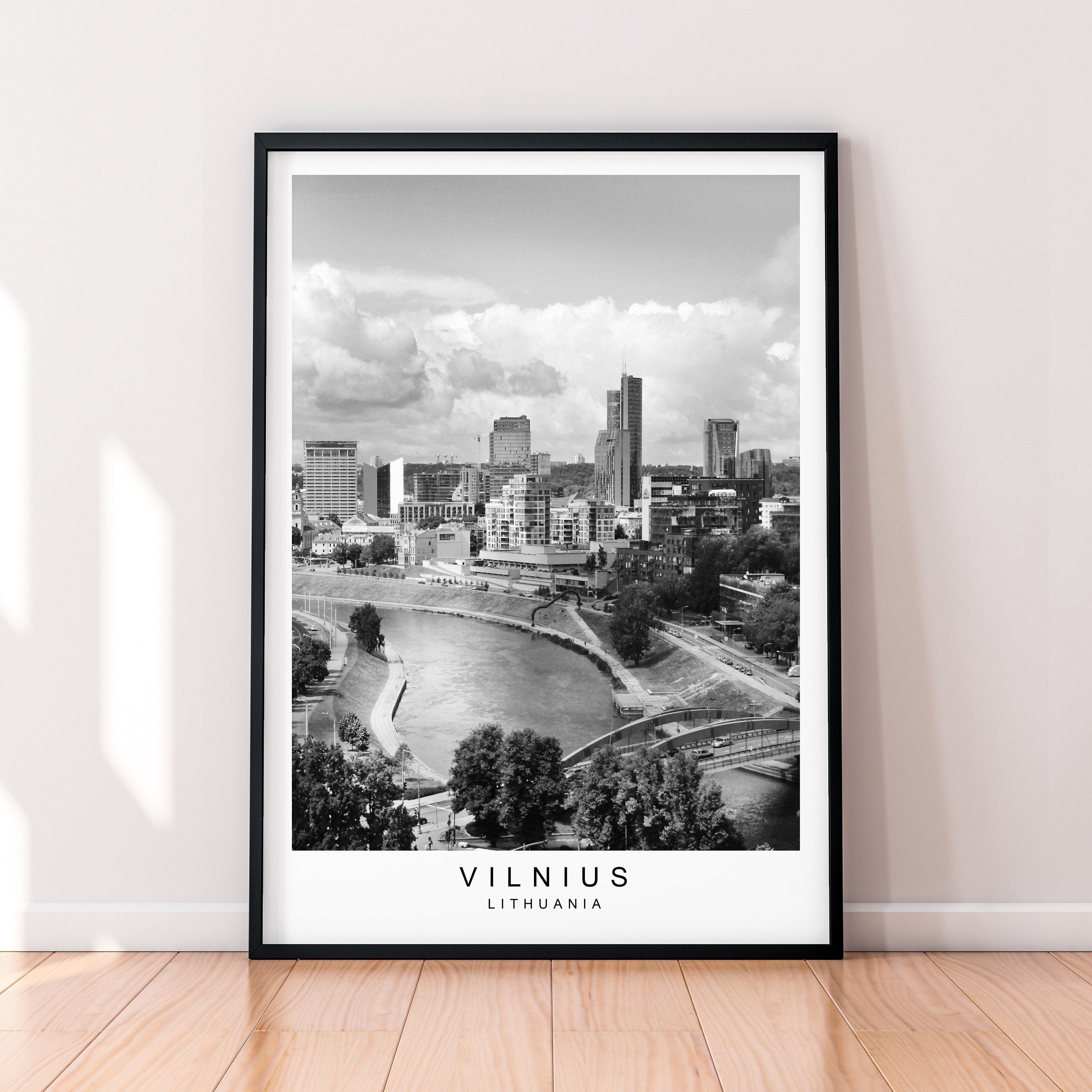 Vilnius Print Poster Town City Print Home Vilnius Lithuania Poster Wall Decor