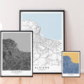 Algiers Map Print Algeria Minimalist Algiers City Area Map Poster Wall Decor