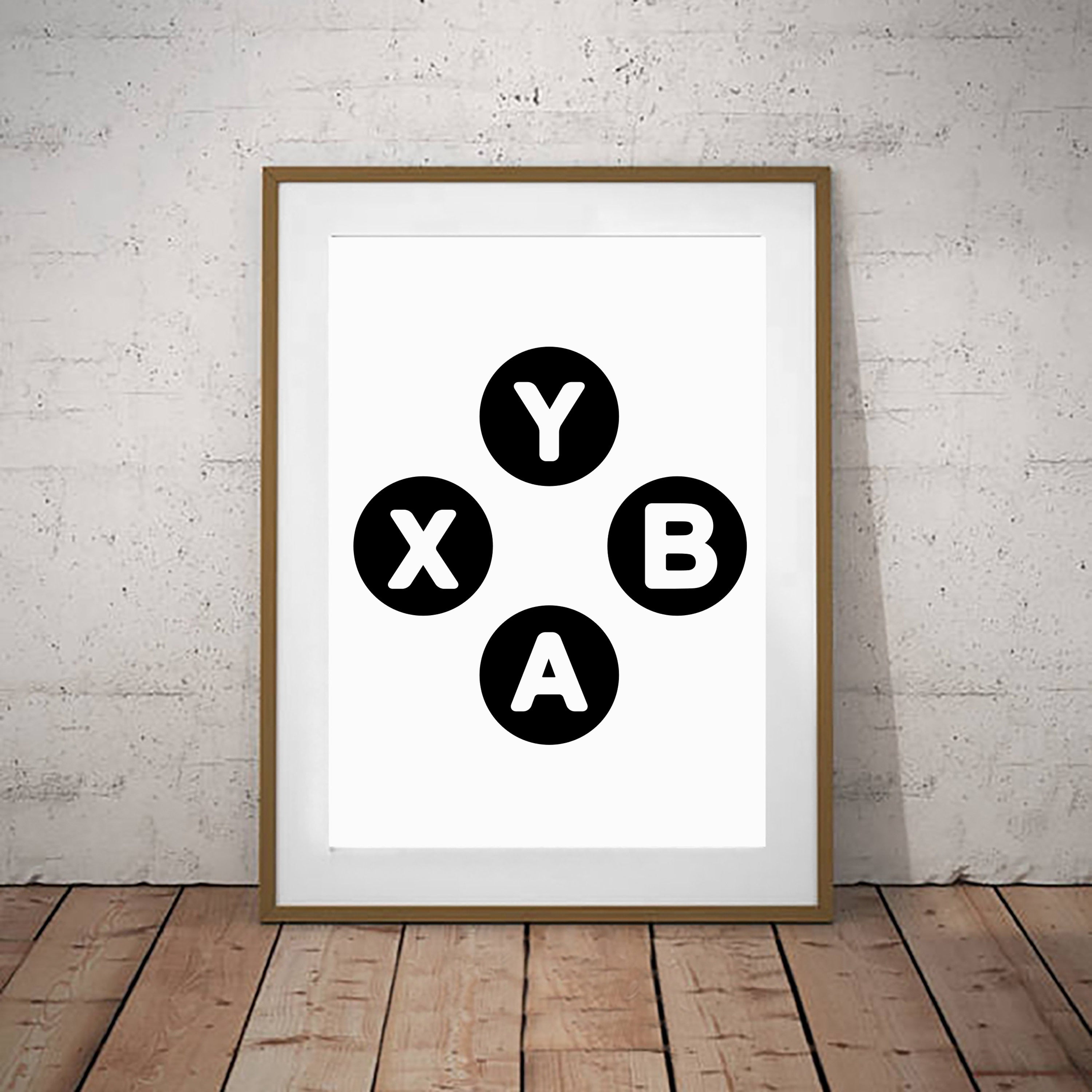 Set Of 4 Gaming Prints Posters Kids Children X Game Room Wall Art Decoration