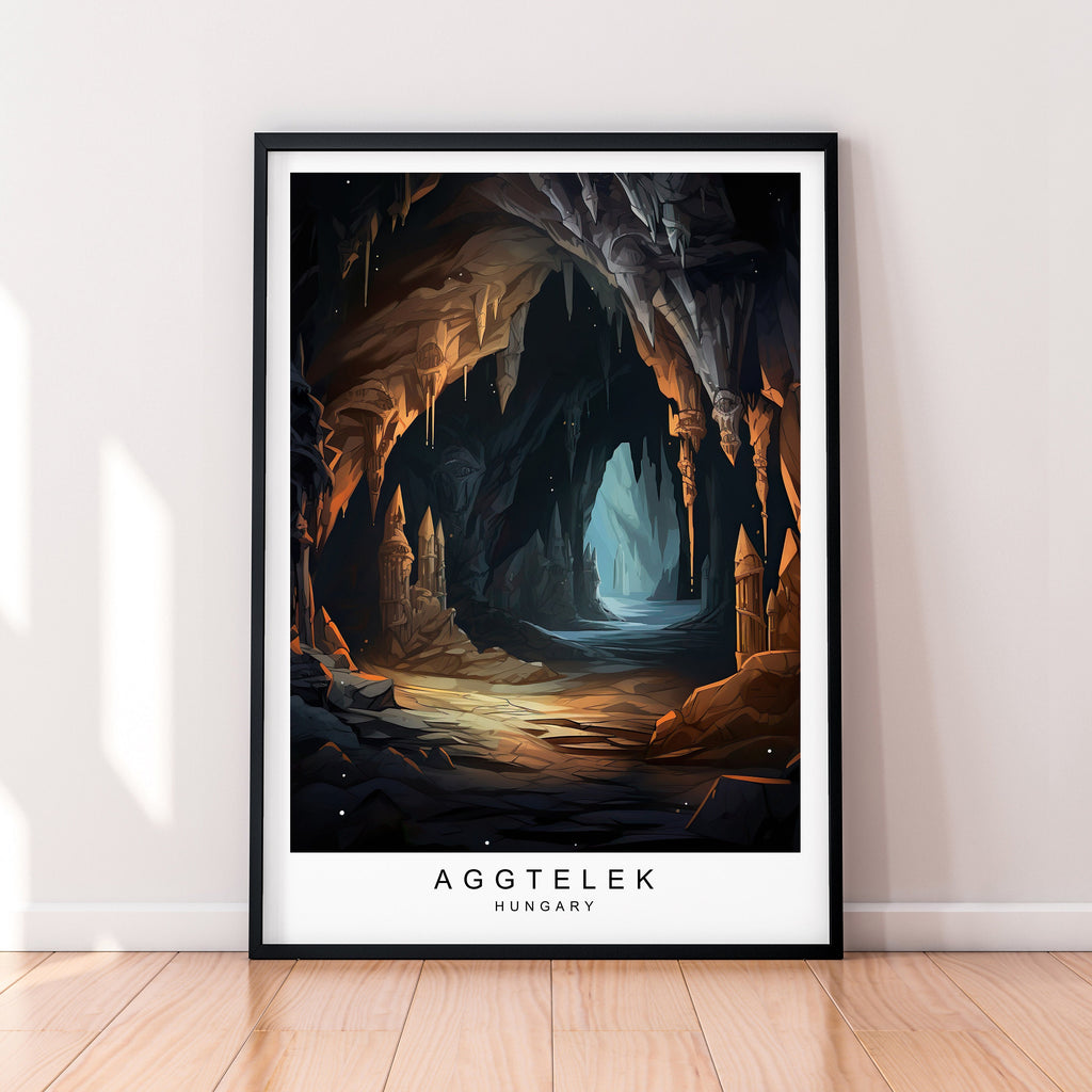 Aggtelek Illustration Print Baradla-Domica Cave  Poster Gift Unframed Print
