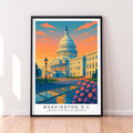 Washington D.C. Illustration Print Washington D.C. Poster Gift Unframed Print