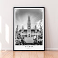 Vienna Rathausplatz Print Poster Minimalist Home Vienna Austria Poster Wall Décor