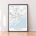 Tarragona Map Print Illustration Tarragona Spain Map Poster Wall Art Gift Unframed Print