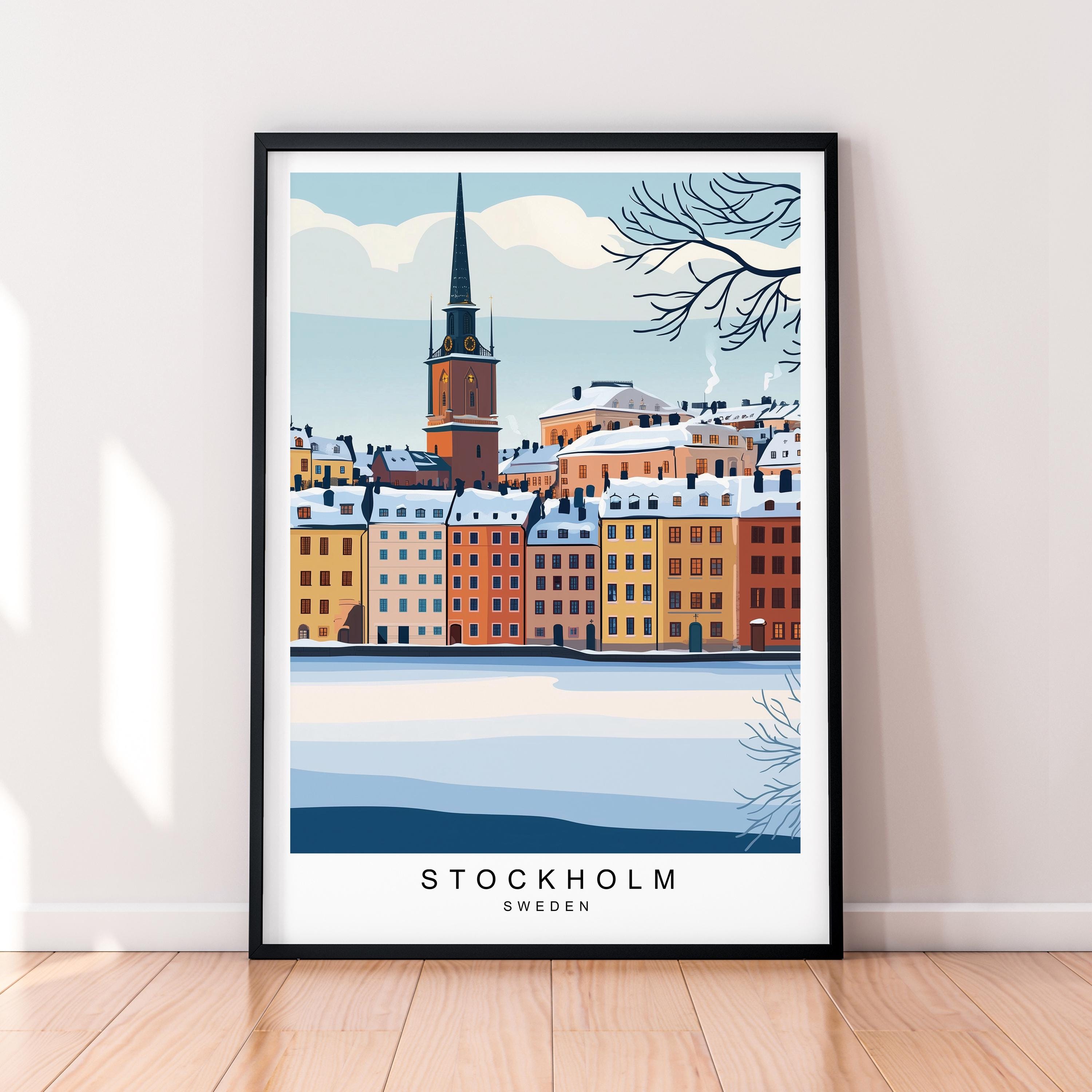 Stockholm Winter Print Wall Decor Stockholm Poster Wall Art Gift Unframed Print