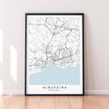 Albufeira City Map Portugal Print Minimalist Albufeira Portugal Town Map Poster Wall Decor