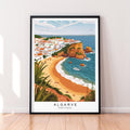 Algarve Faro District Art Illustration Print Algarve Portugal Poster Gift Unframed Print