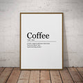 Coffee Print Definition Poster Wall Art Minimalist Kitchen Print