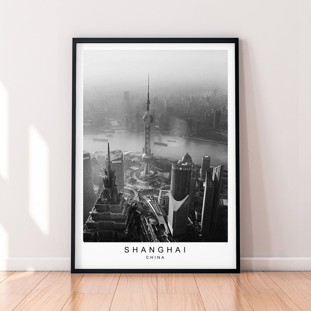 Shanghai City Print Poster China City Print Minimalist Home Shanghai Poster Wall Décor