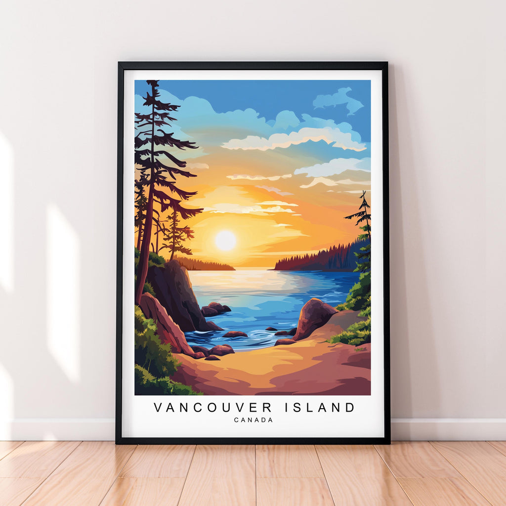 Vancouver Island Poster Print – Travel Art Wall Decor Gift