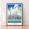 Shanghai Illustration Print Shanghai Poster Gift Unframed Print
